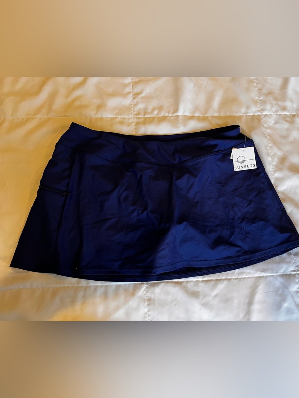 Sunsets Women's Navy Swim Skirt One-Piece Cover